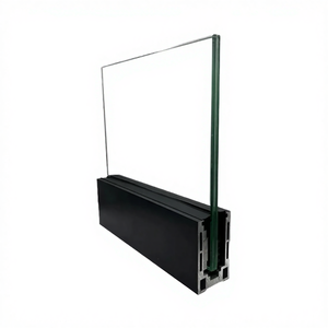 DF Modern Villa Balcony U Channel Aluminum Balustrade Handrail DIY Frameless Glass Railing Base System