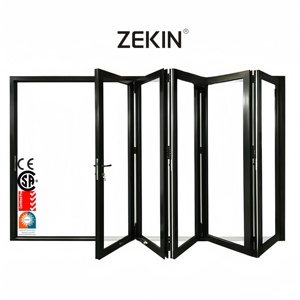High Quality Aluminum Double Glass Bi-fold Door NFRC AS2047
