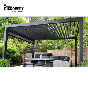 Factory Prices Aluminum Garden Pergola Motorized Gazebo Louvered Roof Waterproof Bioclimatic Outdoor Pergola
