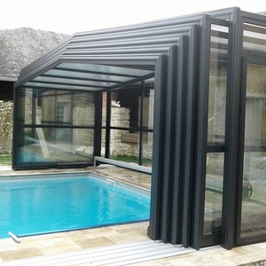 Retractable Swimming Pool Sunroom Polycarbonate Enclosure