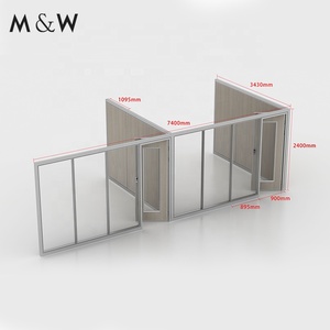 Demountable Soundproof Office Glass Wall Partition