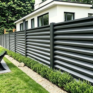 Aluminum Fence Modern Design Powder Coated Custom Louvre Security Boundary Fence