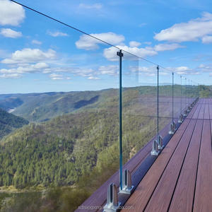 Factory Supply 304 Stainless Steel Glass Railing Frameless 12mm Tempered Glass Balustrade for Balcony Deck