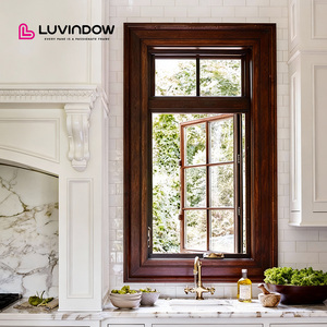 Traditional Custom Aluminum Wooden Window Frames Design Tripple Glazed