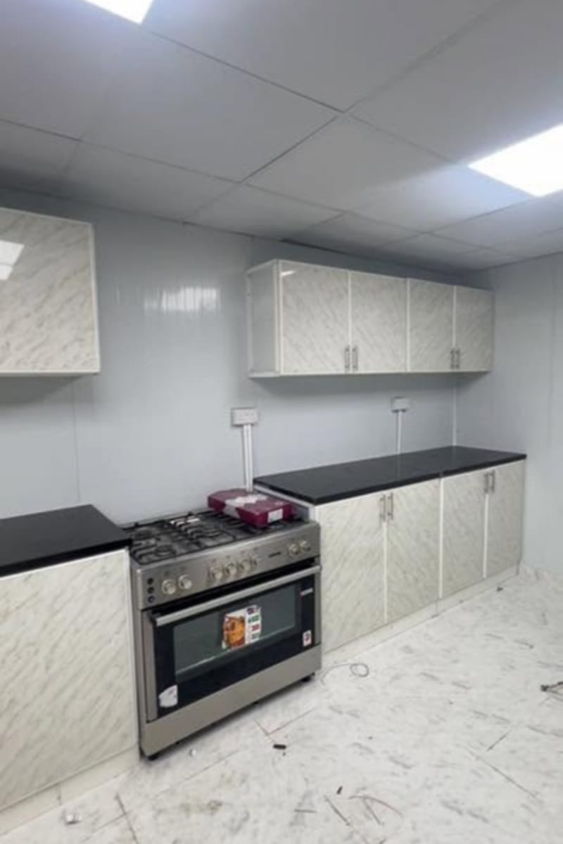 Custom industrial aluminium kitchen cabinets manufacturing facility in Dubai UAE