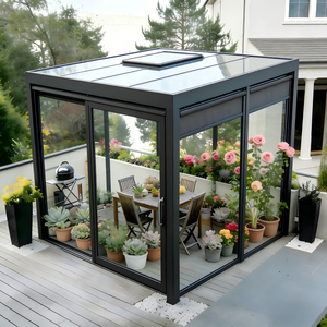 Modern Residential Prefab Tempered Glass Roof System