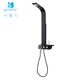 Matte Black Stainless Steel Shower Panel Column