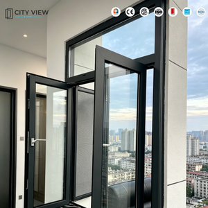 CE AS2047 SAMPLE windows Modern Soundproof Hurricane Proof Aluminum Alloy Framed French Double Glazed Casement windows