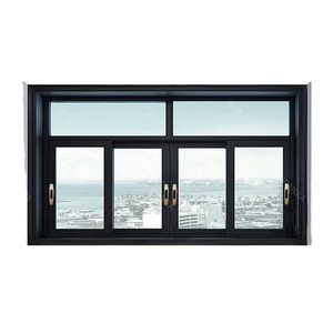 WANJIA Balcony Aluminum Large Glass Sliding Windows Custom Luxury Hotel Tempered Glass Villa Sliding Windows