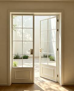 Waterproof Aluminum Anti-Theft French Door White Frame Double Glazed Casement Door