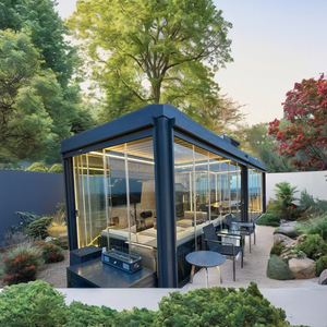 Automatic Bioclimatic Louvers Pergola Outdoor Sunroom Glass House