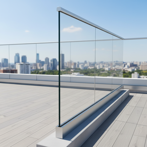 Modern Glass Balustrade Steel Components DIY-Friendly Indoor/Outdoor Staircase Railings-Easy Customizable Factory Wholesale