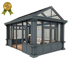 Customized High Quality Winter Garden Laminated Tempered Glass Free Standing Housed Gable Sunroom