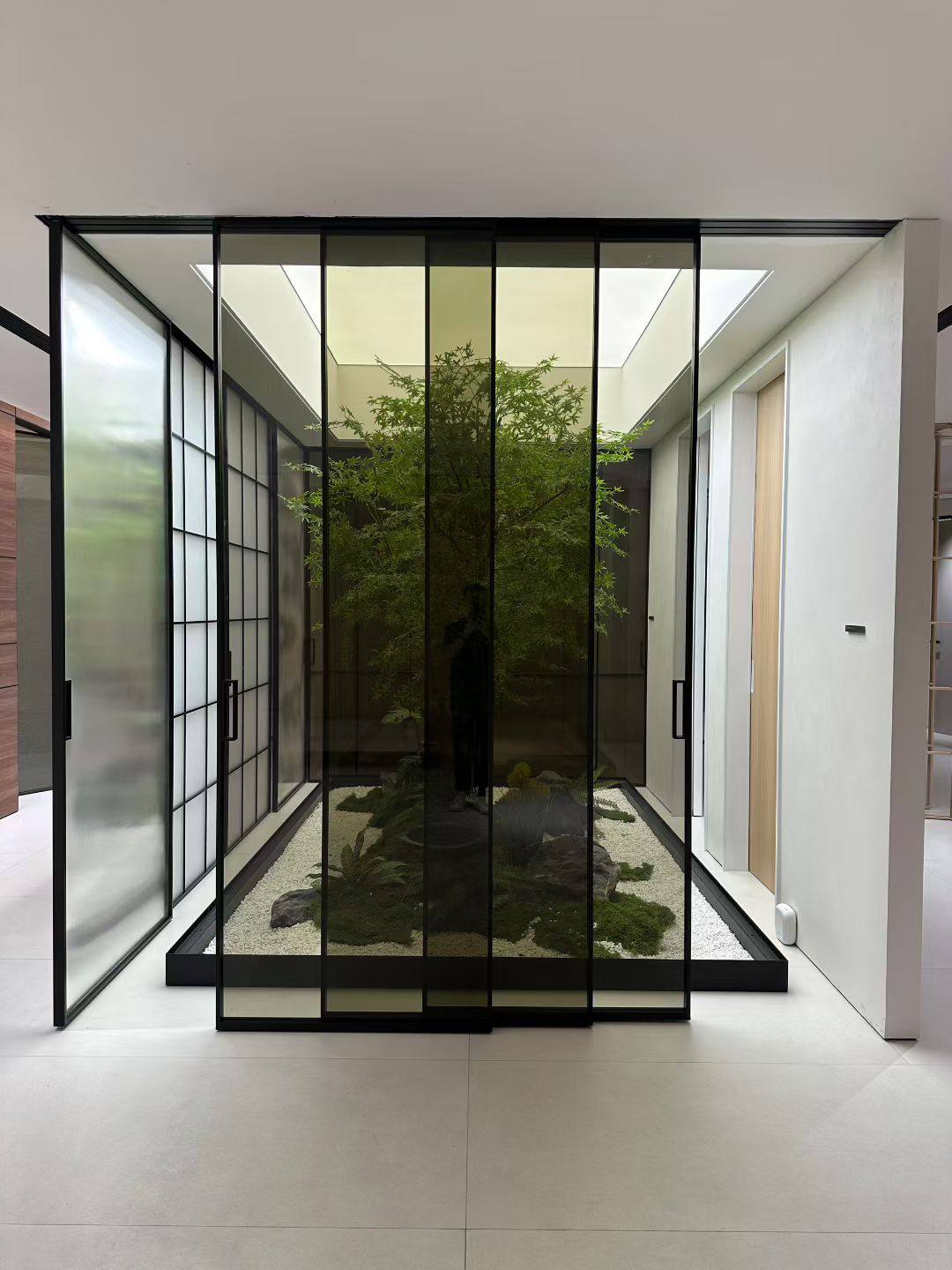 Automatic sliding door system view